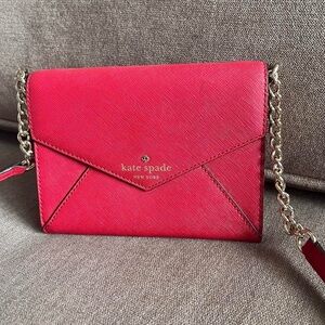 Kate Spade Pink Clutch with Chain Strap